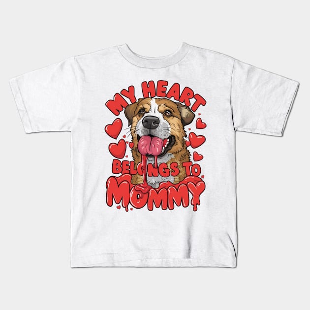 My heart belongs to Mommy. Mother's day gift Kids T-Shirt by TRACHLUIM